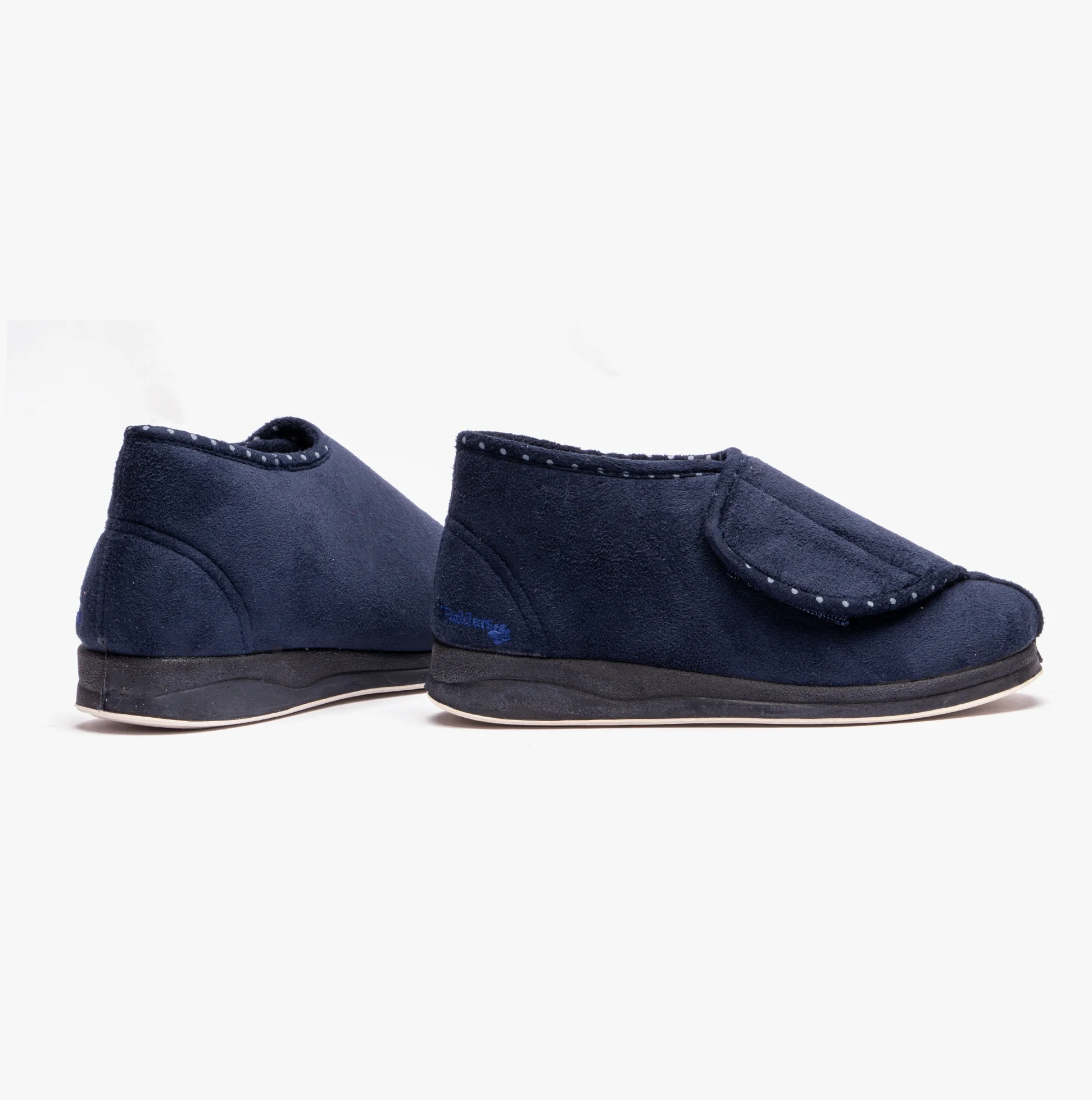 Padders CHERISH Womens (2E Fit) Touch Fasten Boot Slippers Navy - Image 6