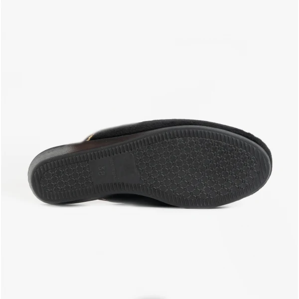 HOS Comfort THERESA Womens Mule Slippers Black - Image 4