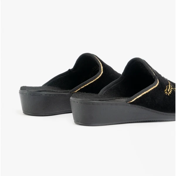 HOS Comfort THERESA Womens Mule Slippers Black - Image 6