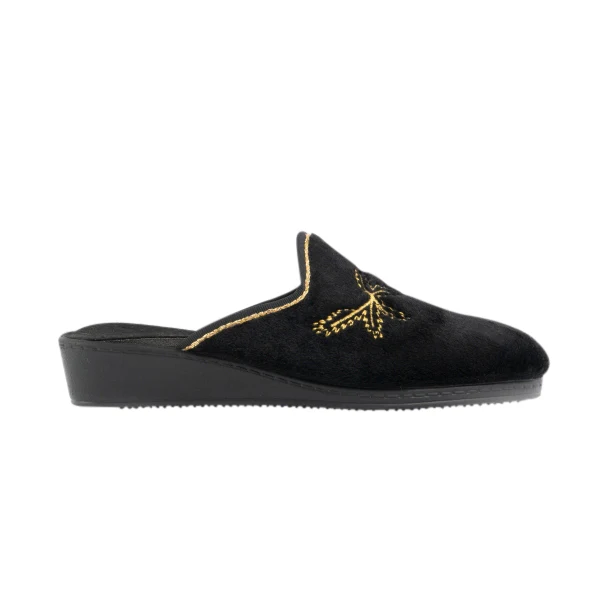 HOS Comfort THERESA Womens Mule Slippers Black - Image 7