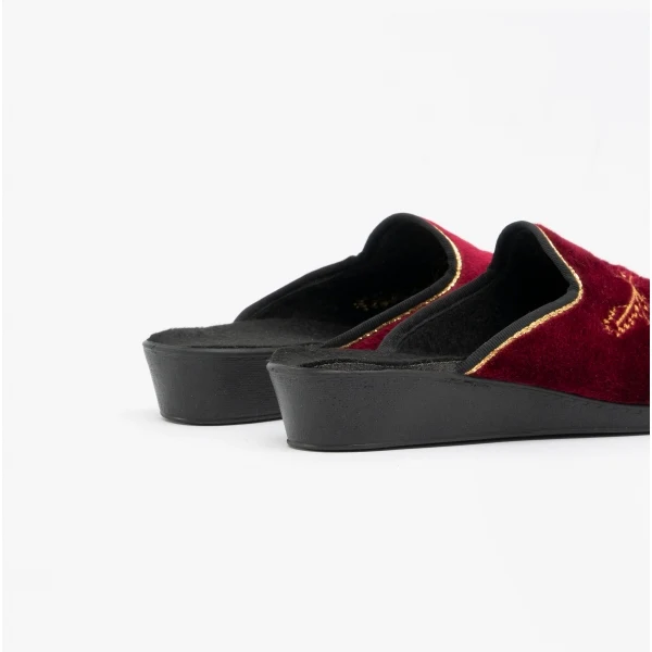 HOS Comfort THERESA Womens Mule Slippers Wine - Image 6