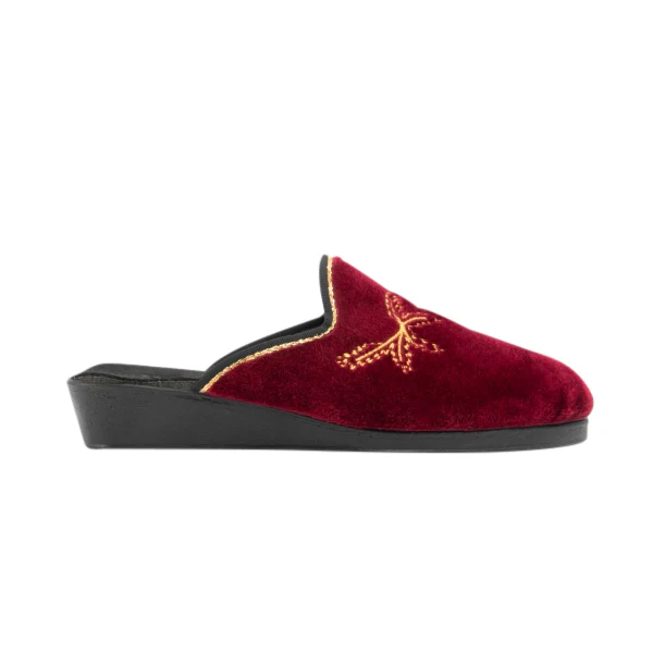 HOS Comfort THERESA Womens Mule Slippers Wine - Image 8